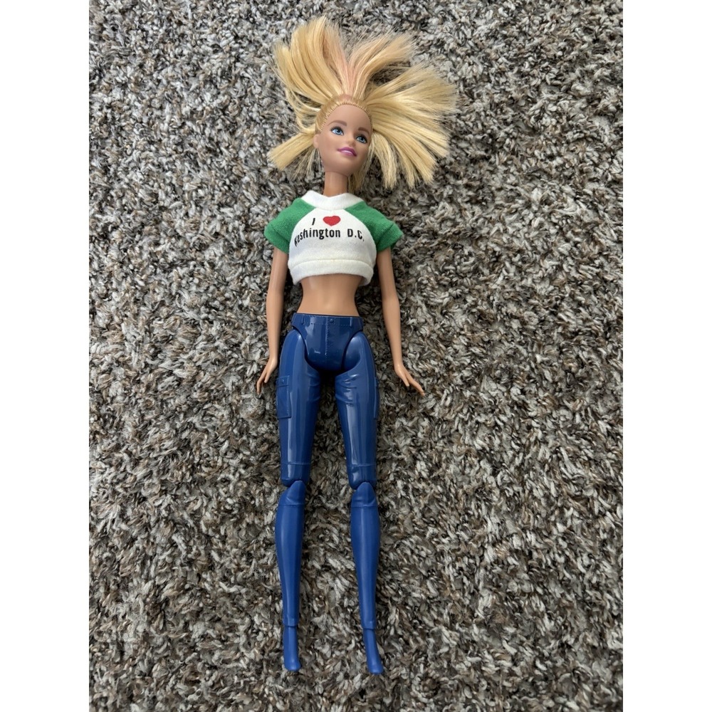 2014 Mattel Barbie Doll Articulated Jean Legs Blonde Hair